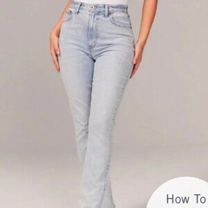 NWT Abercrombie & Fitch Women's Light Blue Skinny High Rise Jeans Curve Love 6S